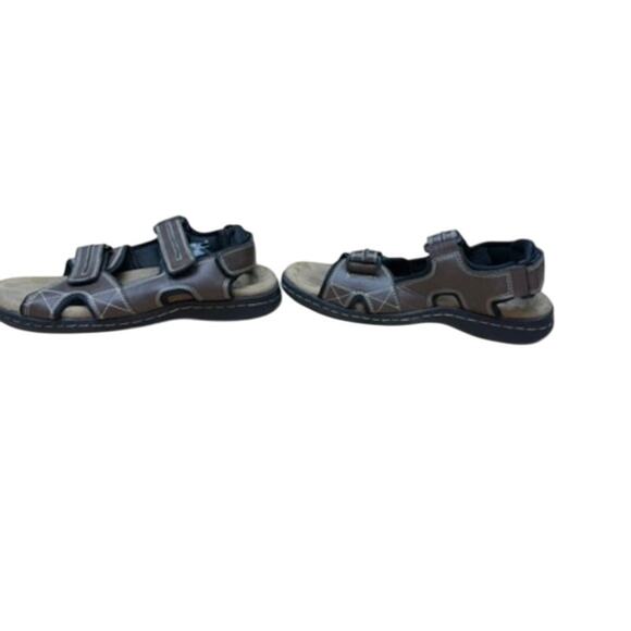 Men's Dockers Sandals Hook & Loop Fasteners SZ 10 Fusion Footbed Memory Foam - Picture 8 of 9